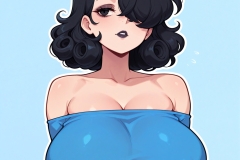 Busty sexy goth